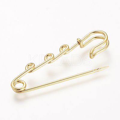 Iron Safety Brooch Findings IFIN-R226-G-1