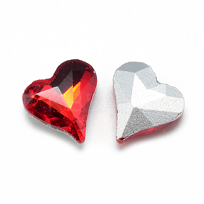 Pointed Back Glass Rhinestone Cabochons RGLA-T031-12x13mm-05-1
