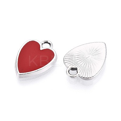 Rack Plating Alloy Enamel Pendants PALLOY-T091-17M-P-1
