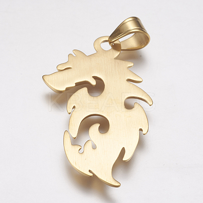 304 Stainless Steel Big Pendants STAS-K171-21G-1