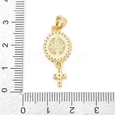 Brass Micro Pave Cubic Zirconia Pendants KK-C159-01G-1