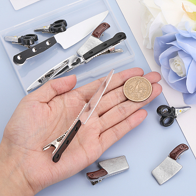 9Pcs 3 Style Tools Resin Alligator Hair Clips PHAR-GL0001-01-1