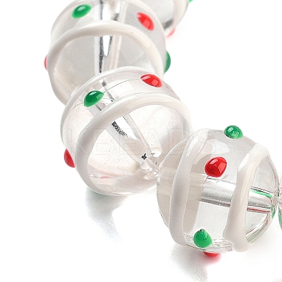 Glass with Enamel Beads Strands GLAA-M047-01C-1