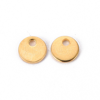 201 Stainless Steel Stamping Blank Tag Pendants STAS-T058-6mm-G-1