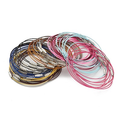 20Pcs Steel Wire Bracelet Making UNKW-YW0001-04B-1