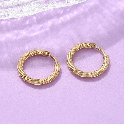 304 Stainless Steel Twist Hoop Earrings for Women LS-EJEW-A130-02A-G-1