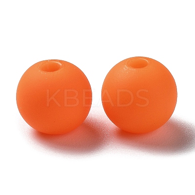 Frosted Opaque Acrylic Beads OACR-P019-01B-02-1