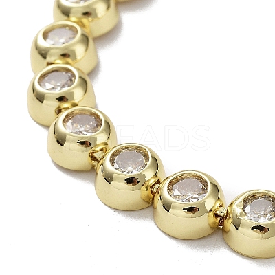 BrassMicro Pave Cubic Zirconia Chain Necklaces NJEW-L170-10G-1