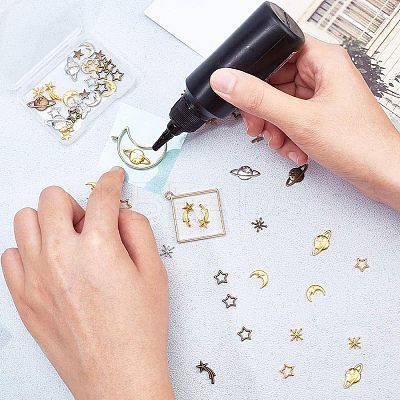Zinc Alloy Links and Zinc Alloy Cabochons PALLOY-OC0001-37-1