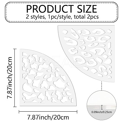 Acrylic Tie Dye Stencils Reusable Art Painting Template DIY-WH0429-002-1