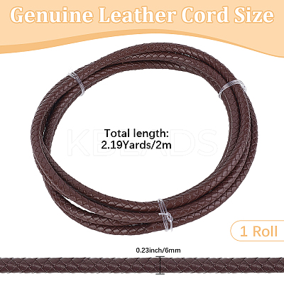 Braided Leather Cord with Core WL-CL0001-01D-1