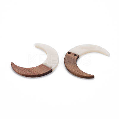 2-Hole Resin & Walnut Wood Buttons RESI-S389-080-B03-1