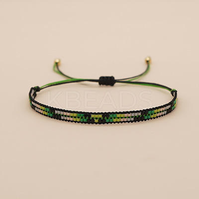 Bohemian Glass Seed Beads Braided Bead Bracelets TT0966-1