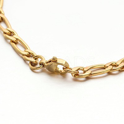 304 Stailess Steel Figaro Chain Bracelets BJEW-N280-03-1
