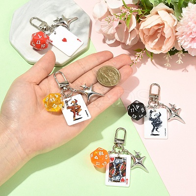 Acrylic Pendant Decorations HJEW-YW00308-01-1