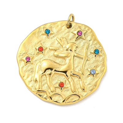 Real 18K Gold Plated PVD Vacuum Plating 304 Stainless Steel Pendants STAS-L278-003G-09-1