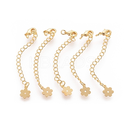 Long-Lasting Plated Brass Chain Extender X-KK-K210-18G-1