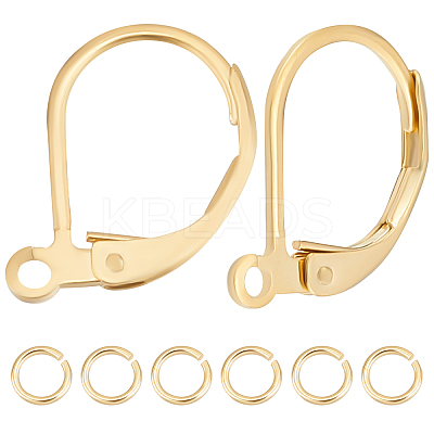 50Pcs Brass Leverback Earring Findings KK-BBC0005-72G-1
