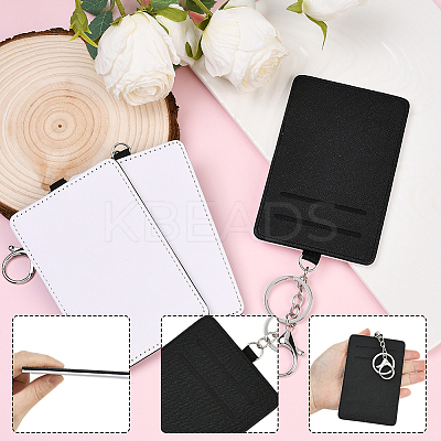 Heat Transfer Blank PU Leather ID Card Holder AJEW-WH20018-184-1