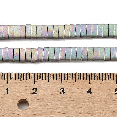 Electroplated Frosted Non-magnetic Synthetic Hematite Beads Strands G-G089-A01-13-1