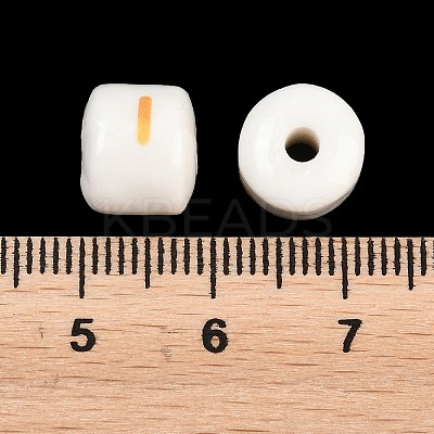 Handmade Printed Porcelain Beads PORC-T136-01A-1