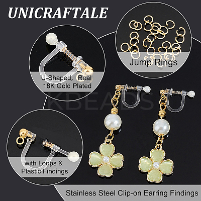 16Pcs 304 Stainless Steel Clip-on Earring Findings STAS-UN0051-64-1