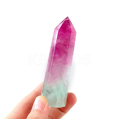Point Tower Natural Fluorite Healing Stone Wands PW-WG85026-01-1