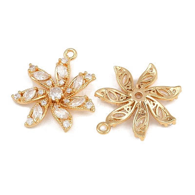Brass Micro Pave Cubic Zirconia Pendants KK-F910-13G-1