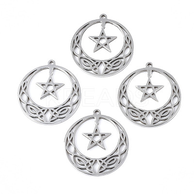 Non-Tarnish 201 Stainless Steel Pendants STAS-N098-044P-1