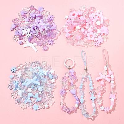 450Pcs 3 Colors Transparent & Opaque Acrylic Beads TACR-FS0001-68-1