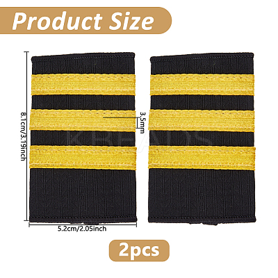 Polyester Pilot Epaulettes DIY-WH0248-730B-1