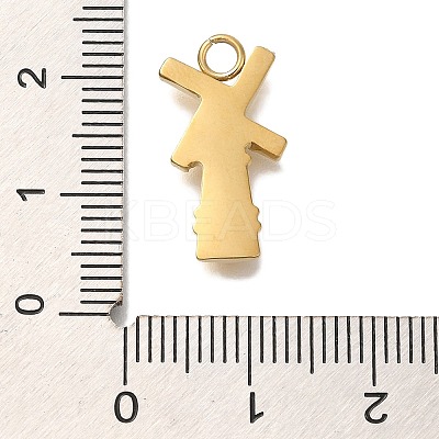 Ion Plating(IP) 304 Stainless Steel Pendants STAS-P371-024G-1