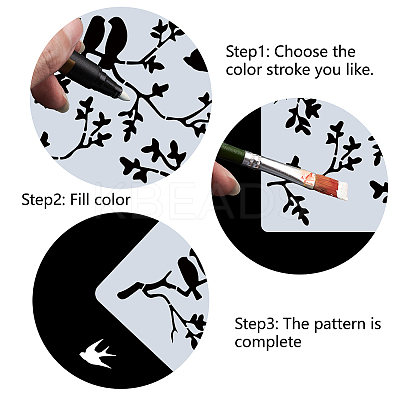 PET Plastic Drawing Painting Stencils Templates DIY-WH0244-108-1