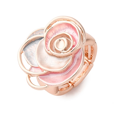 Zinc Alloy & Enamel Finger Rings for Women RJEW-M101-01E-G-1