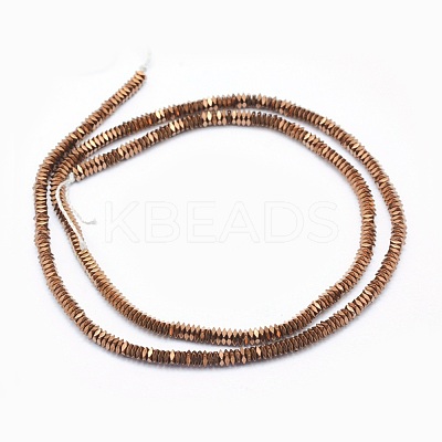Electroplate Non-magnetic Synthetic Hematite Beads Strands G-L489-D03-1