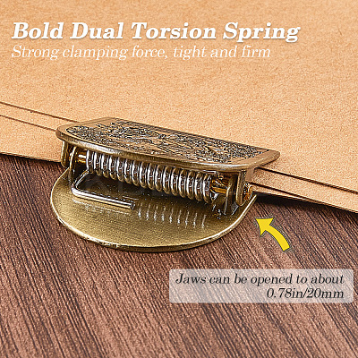 Tibetan Style Zinc Alloy Decorative Binder Clips FIND-WH20004-11B-AB-1