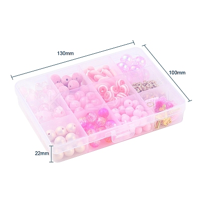 167Pcs Flower & Geometry Acrylic & Resin Beads DIY-YW0002-55-1