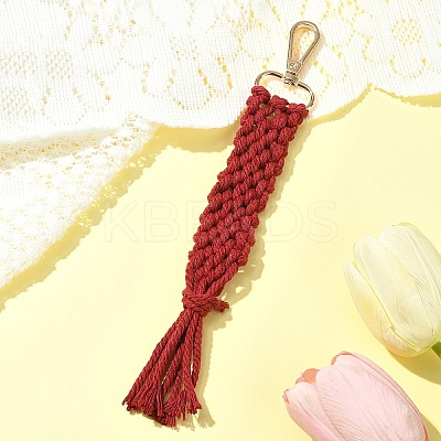 Hand-woven Cotton Pendant Decoration HJEW-YW00039-07-1