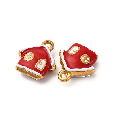 304 Stainless Steel Enamel Pendants STAS-Q363-06G-1