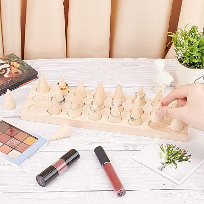 Wood Finger Ring Stand RDIS-WH0009-005C-1