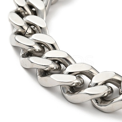 Non-Tarnish 201 Stainless Steel Curb Chain Bracelet for Men Women LS-BJEW-H550-06B-P-1