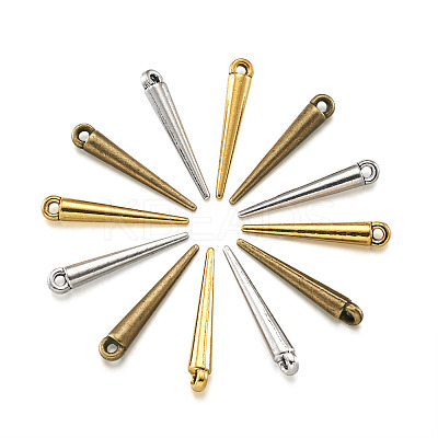 150 Pcs 3 Colors Tibetan Style Alloy Pendants TIBEP-FW0001-02-1