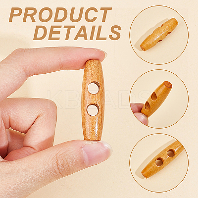 70pcs 7 colors Natural Wood Buttons FIND-NB0005-03C-1