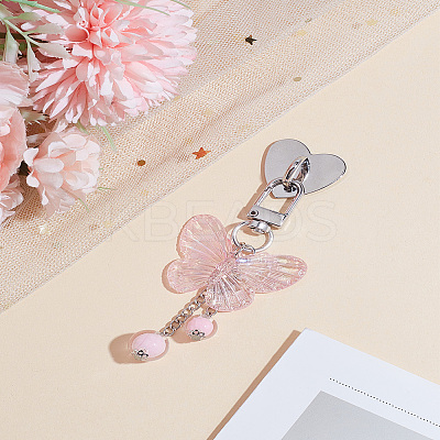 1Pc Butterfly Acrylic Pendant Decorations HJEW-LP0001-11-1