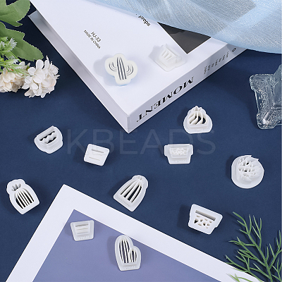 6 Sets 6 Styles Cactus Plastic Clay Pressed Molds Set TOOL-GF0003-40-1