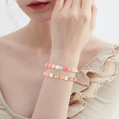 500Pcs Rubberized Style Imitated Silicone Acrylic Beads MACR-SP0001-07C-1