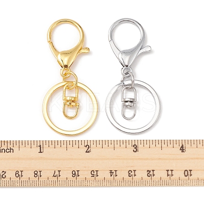 12Pcs 2 Colors Iron Alloy Lobster Claw Clasp Keychain KEYC-FS0001-01-1