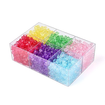 650-700G 6 Colors Transparent Acrylic Beads OACR-T029-85M-1