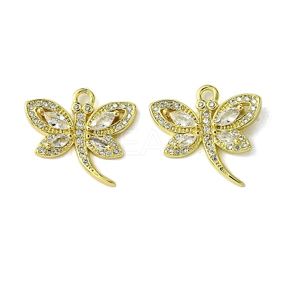 Eco-Friendly Brass Micro Pave Cubic Zirconia Pendants KK-A204-08G-1