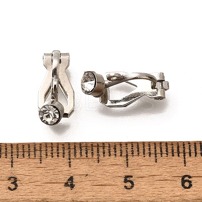 316 Surgical Stainless Steel Rhinestone Clip-on Earring Settings STAS-F311-13P-1